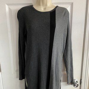 Gray/Black Tunic Sweater